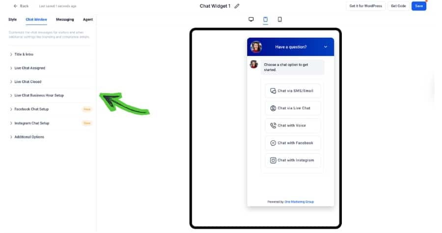 chat widget customizer